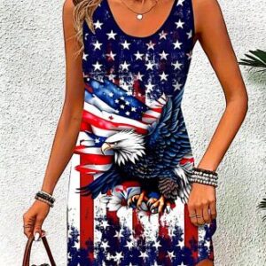 Flag Print Dress