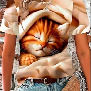 Cat Print Tee