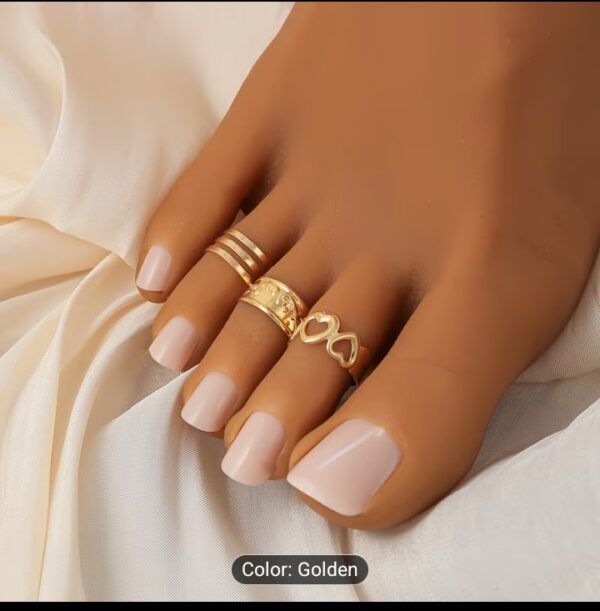 3 piece toe rings