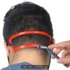 Neckline hairline shaving template