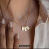 Personalized initial label necklace