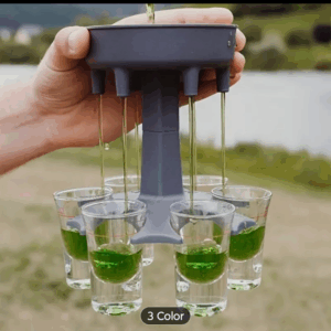 2 PCs alcohol dispenser with 6 cups