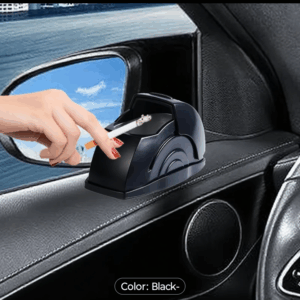 Car ash tray with adhesive