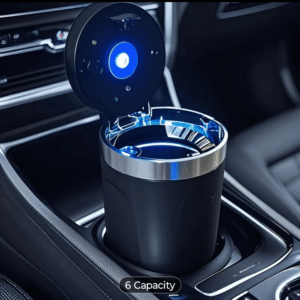 LED light fitted Ash tray for car. 2 pcs set