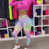 Rainbow colored leggings