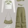 women's 5 PC set. Primary picture olive