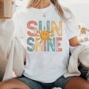 women's t shirt sunshine print