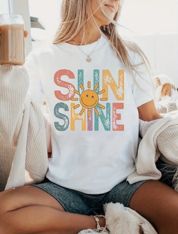 women's t shirt sunshine print
