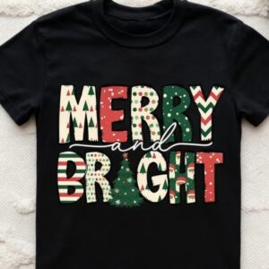 Women's top. Merry bright print