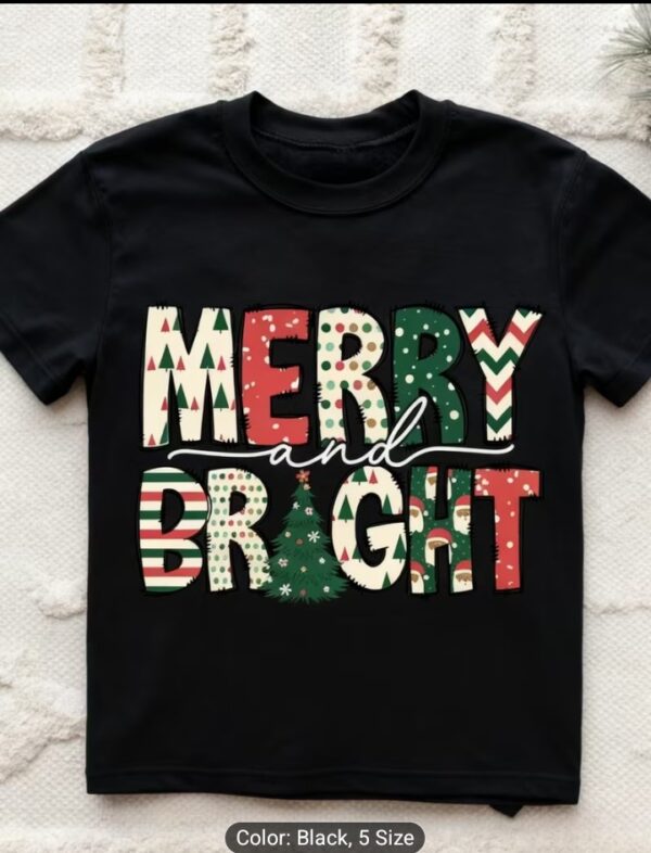 Women's top. Merry bright print