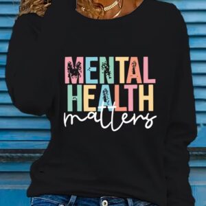 Mental health print t shirt