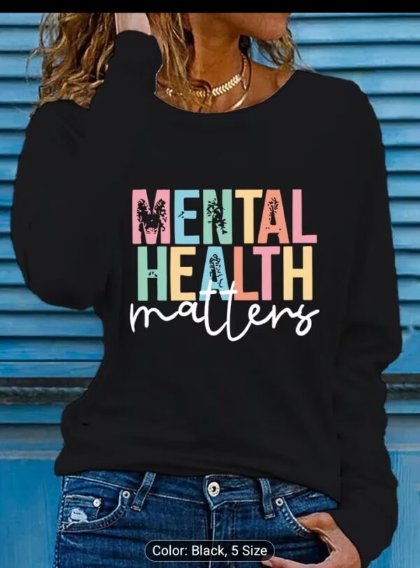 Mental health print t shirt