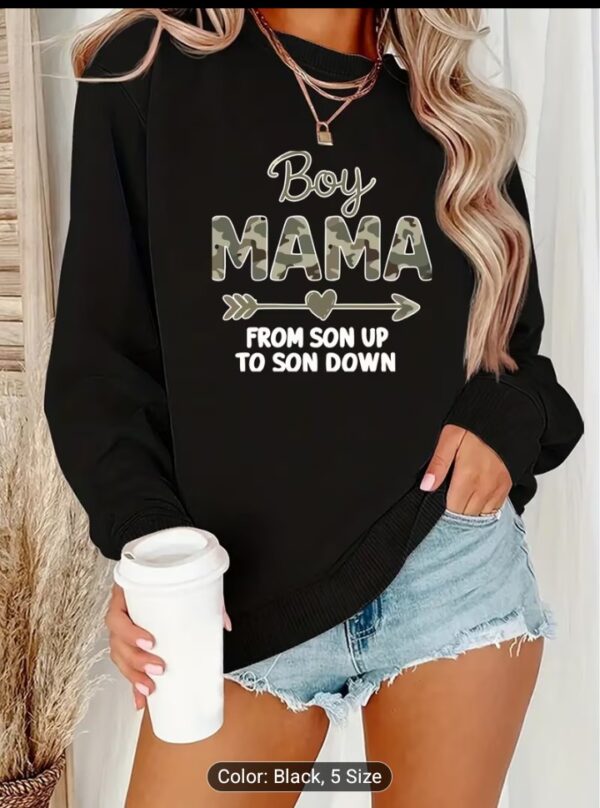 Boy mama print tshirt for women