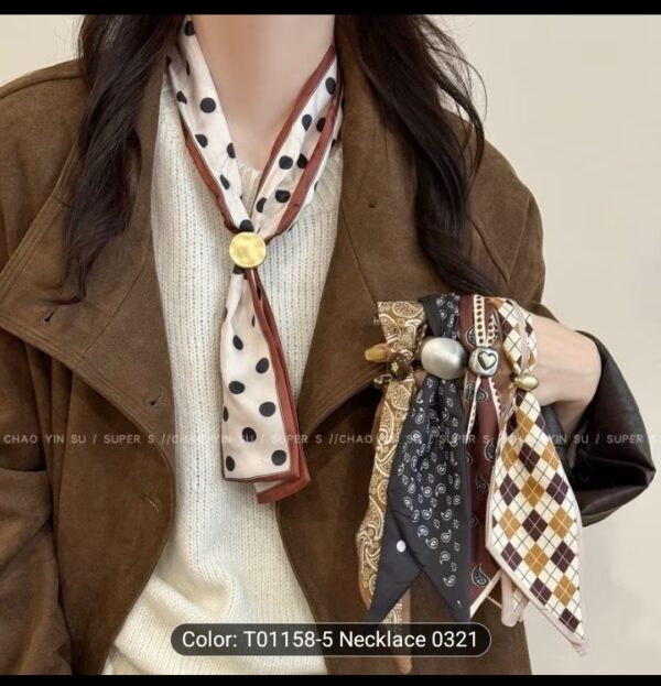 stylish scarf necklace random design