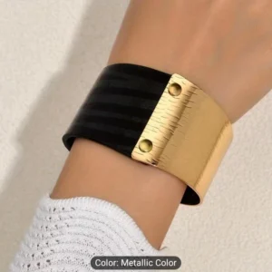Exaggerated Geometric PU Leather Cuff Bracelet Jewelry Limited Edition