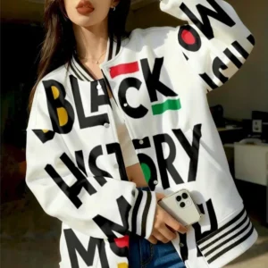 Black history Washed Denim Jacket Metallic Buttoned for Women, Tie Dye Blue & Green