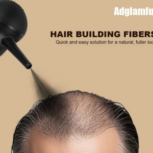 Hair building fiber spray on.