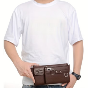 Leather finish sling, waist pouch